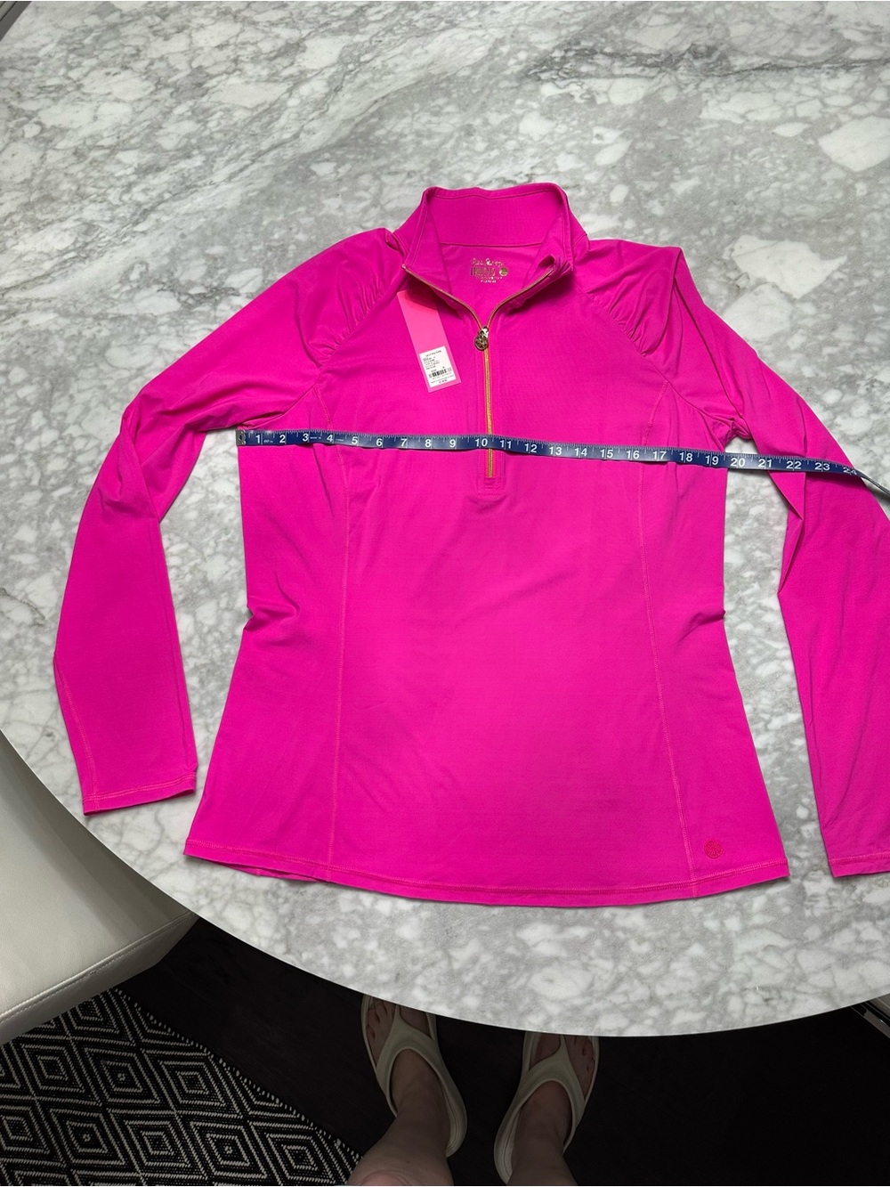 Lilly Pulitzer Palms Pink Sz XL Long-Sleeve Luxetic UPF 50 - Picture 6 of 10
